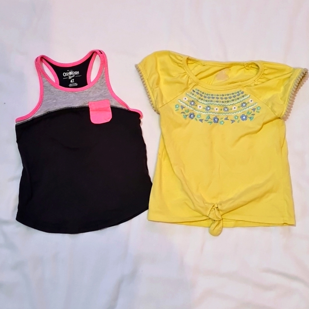 5/$20 Two girl's tops Sz 4T